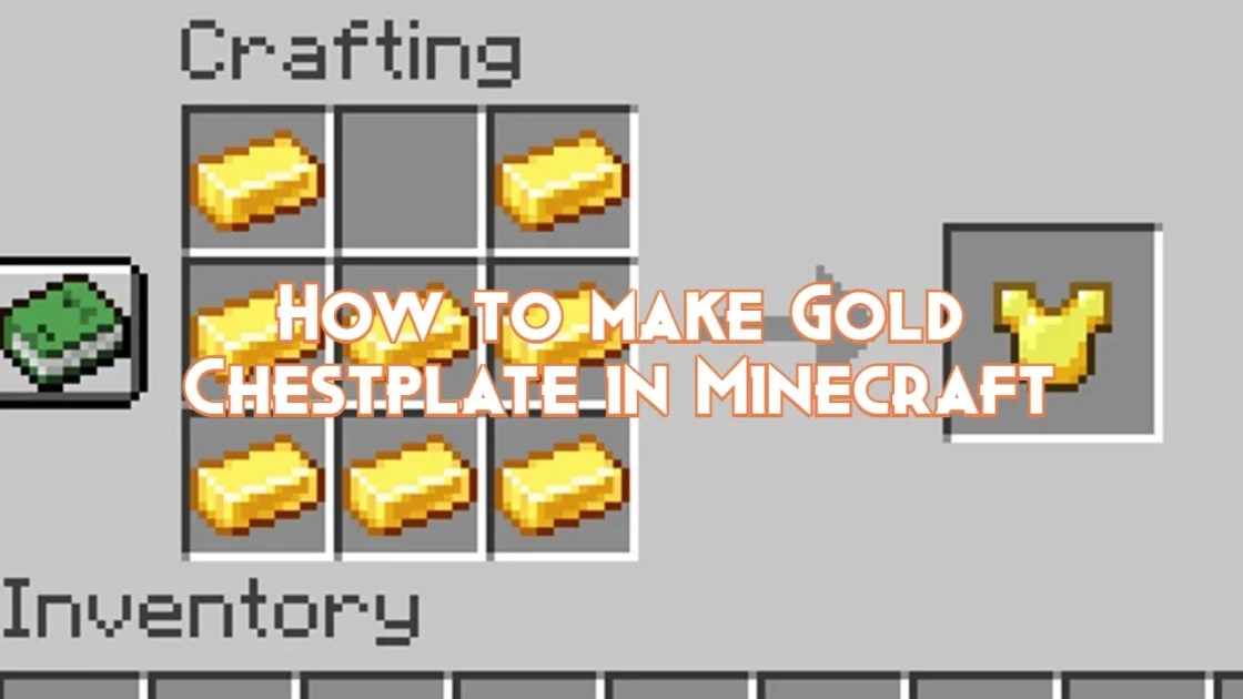 How to make Gold Chestplate in Minecraft Pillar Of Gaming
