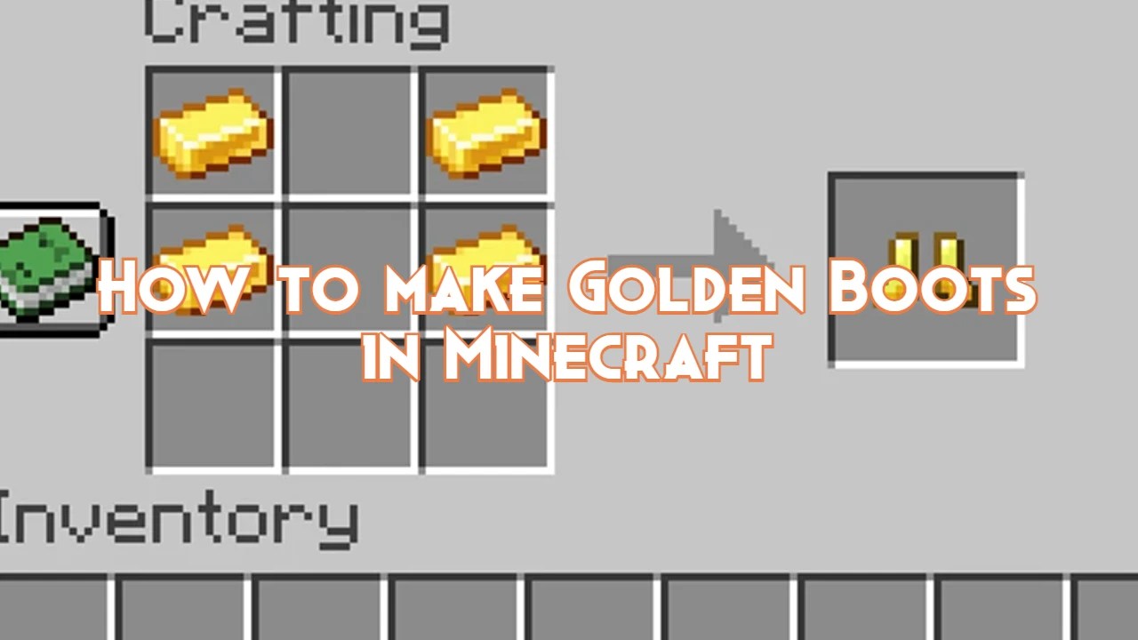 How to make Golden Boots in Minecraft Pillar Of Gaming