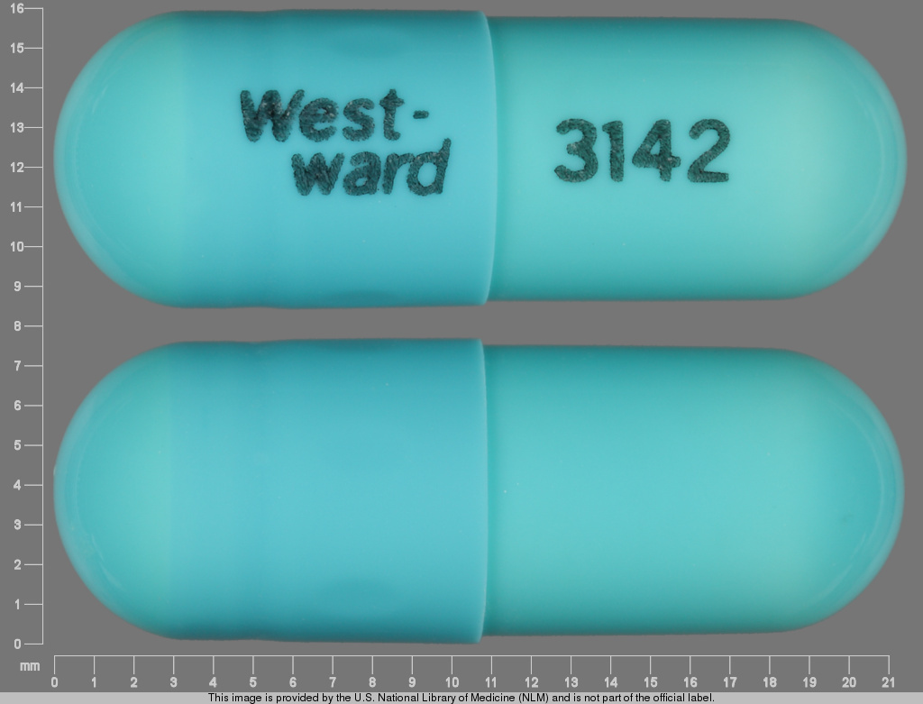 capsule BLUE west ward 3142 Images Doxycycline Hyclate