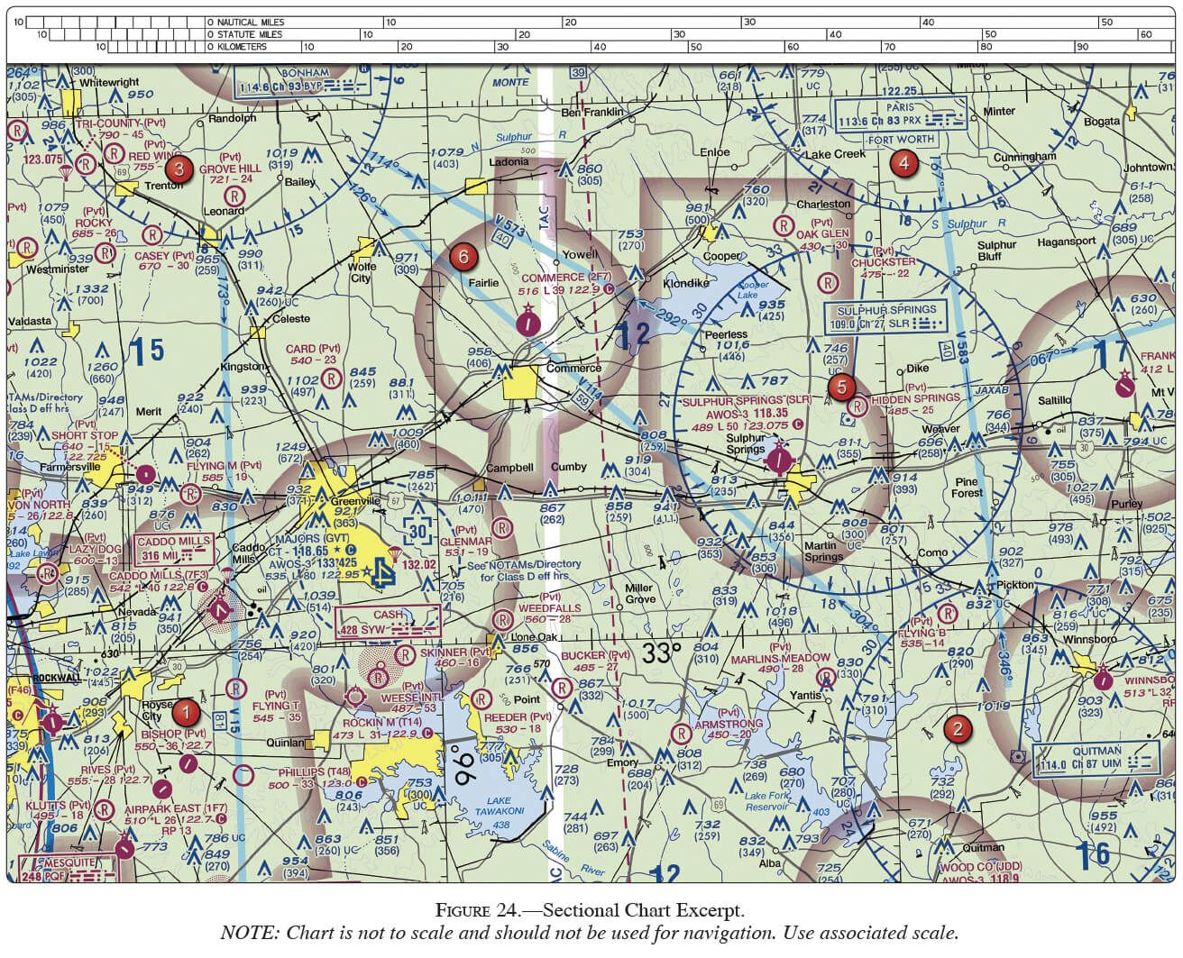 7. (Refer to Figure 24.) On what course should the VOR receiver (OBS