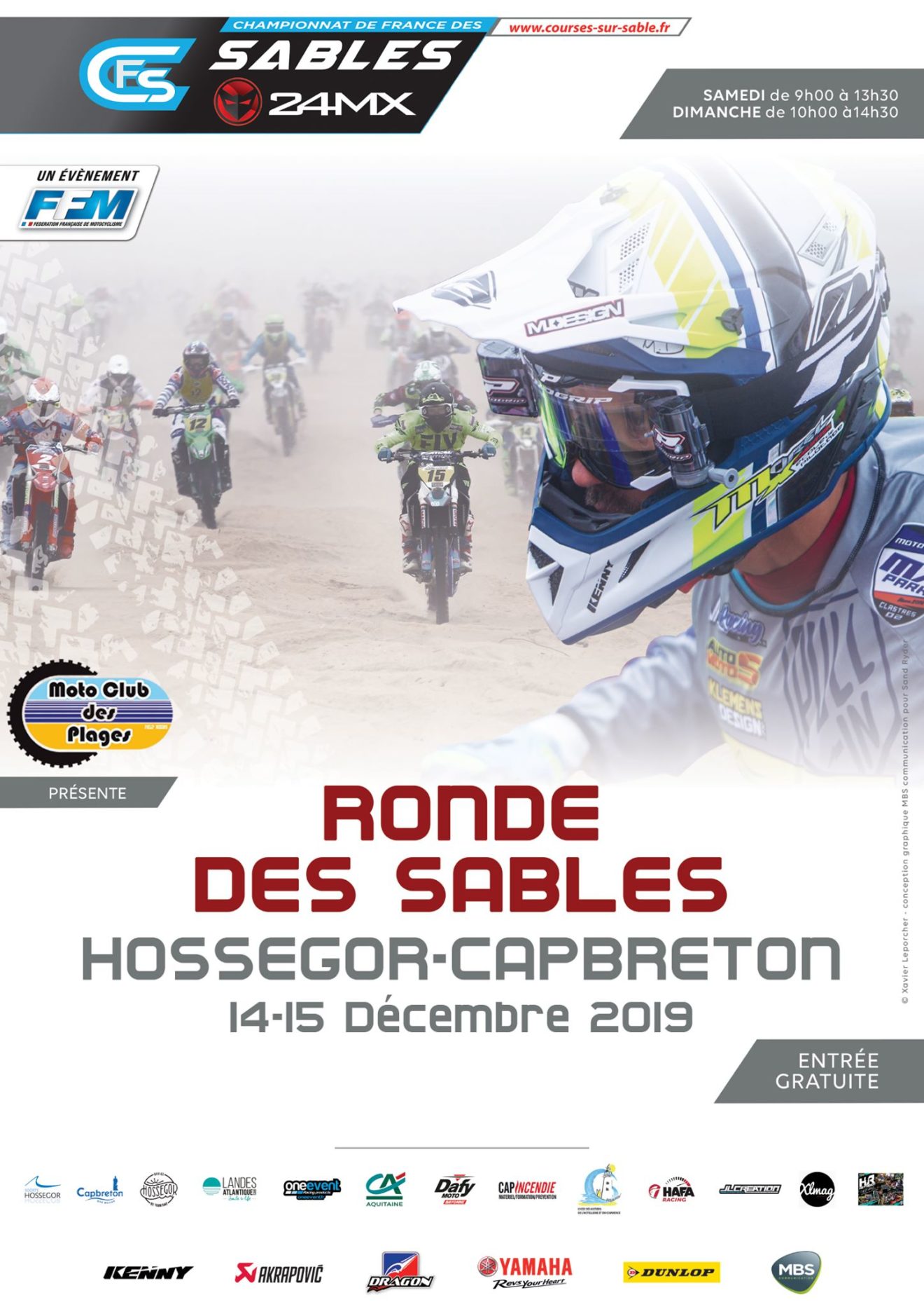 Le programme de la Ronde des Sable d'Hossegor 2019 Pilote de Sable