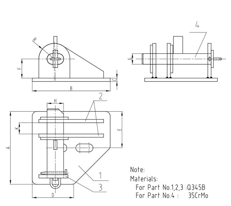 Smit Bracket OCIMF Towing Bracket, High Strength Steel Pilotfits