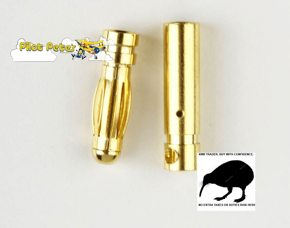 3.5 mm Gold bullet connectors. 3 pair Pilot Petes
