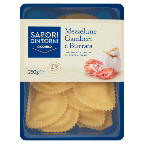 Mezzelune Gamberi e Burrata 250 g Conad SAPORI E DINTORNI