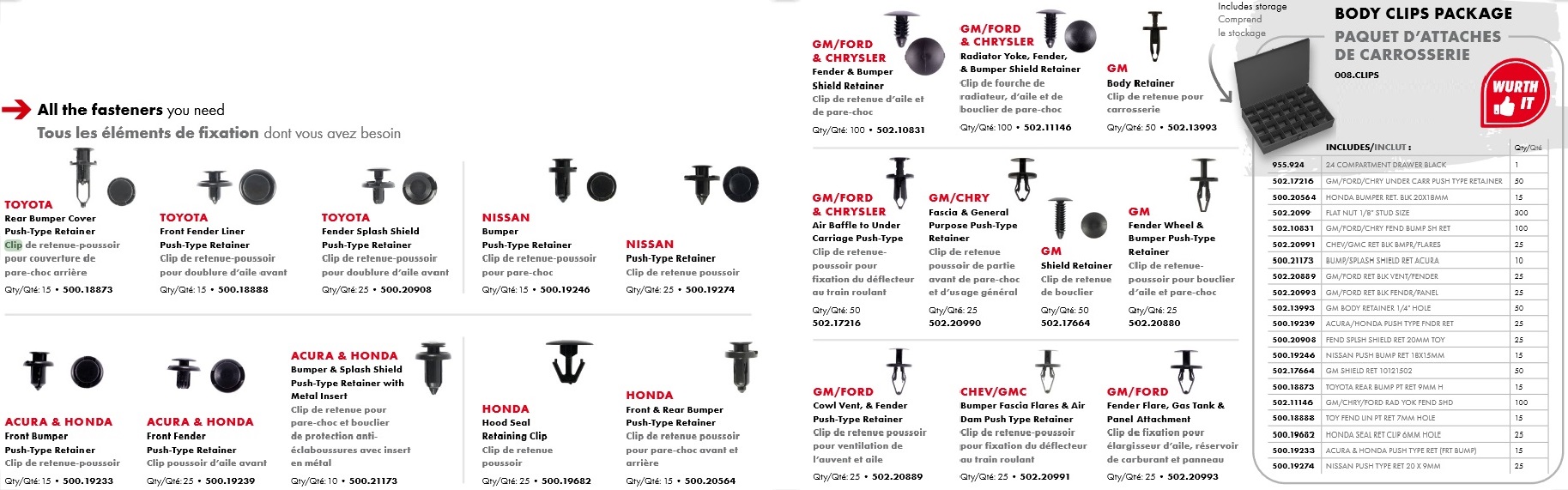 BODY CLIPS ASSORTMENT (V.A) 008.CLIPS