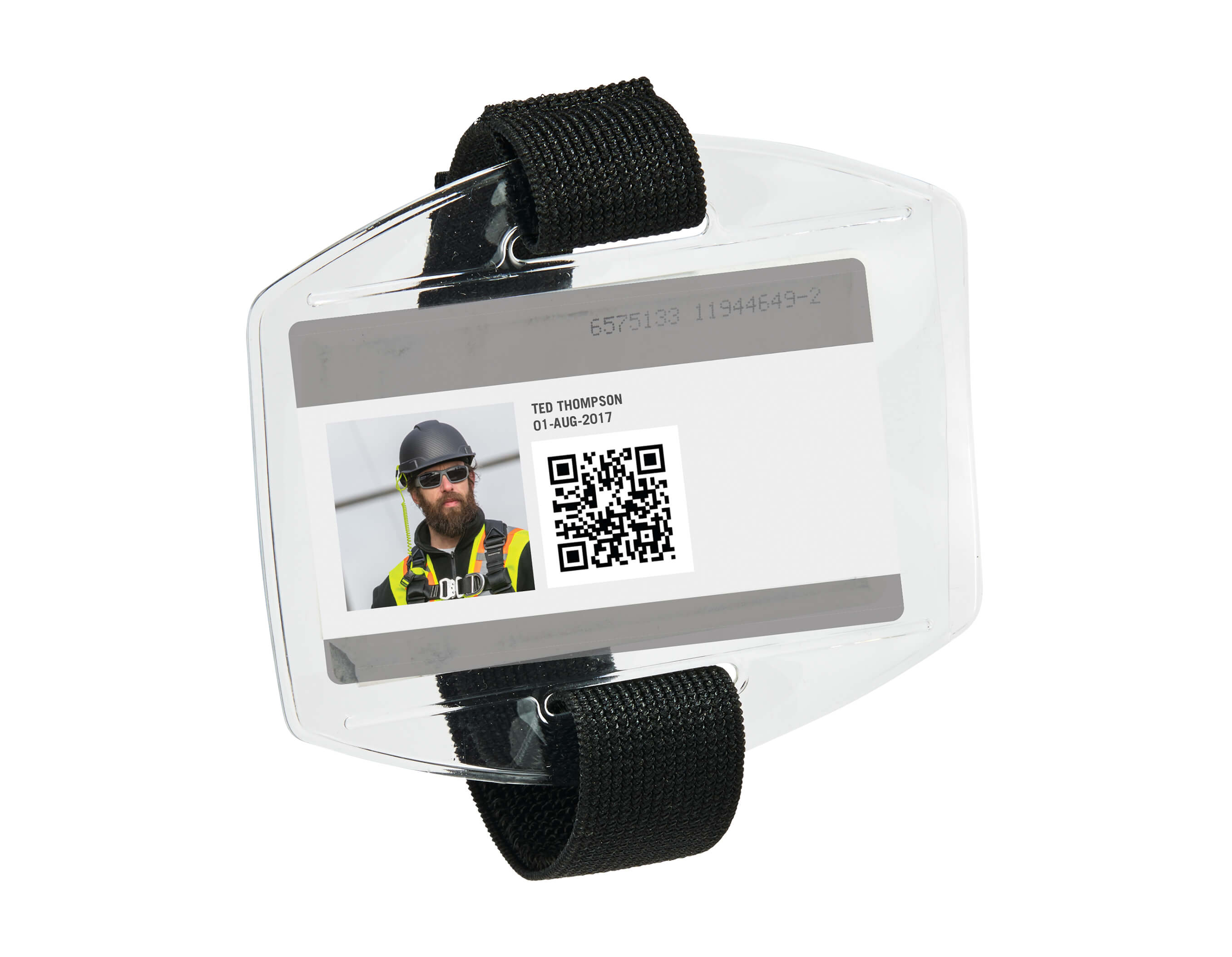 VINYL ARM BAND ID BADGE HOLDER, BLACK 899.3386