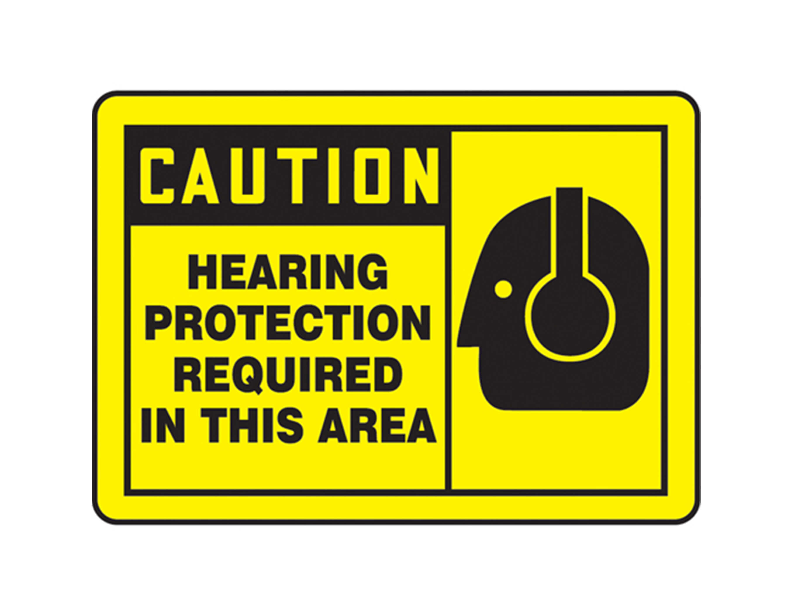 "Hearing Protection Required" Sign WMN.SAU519