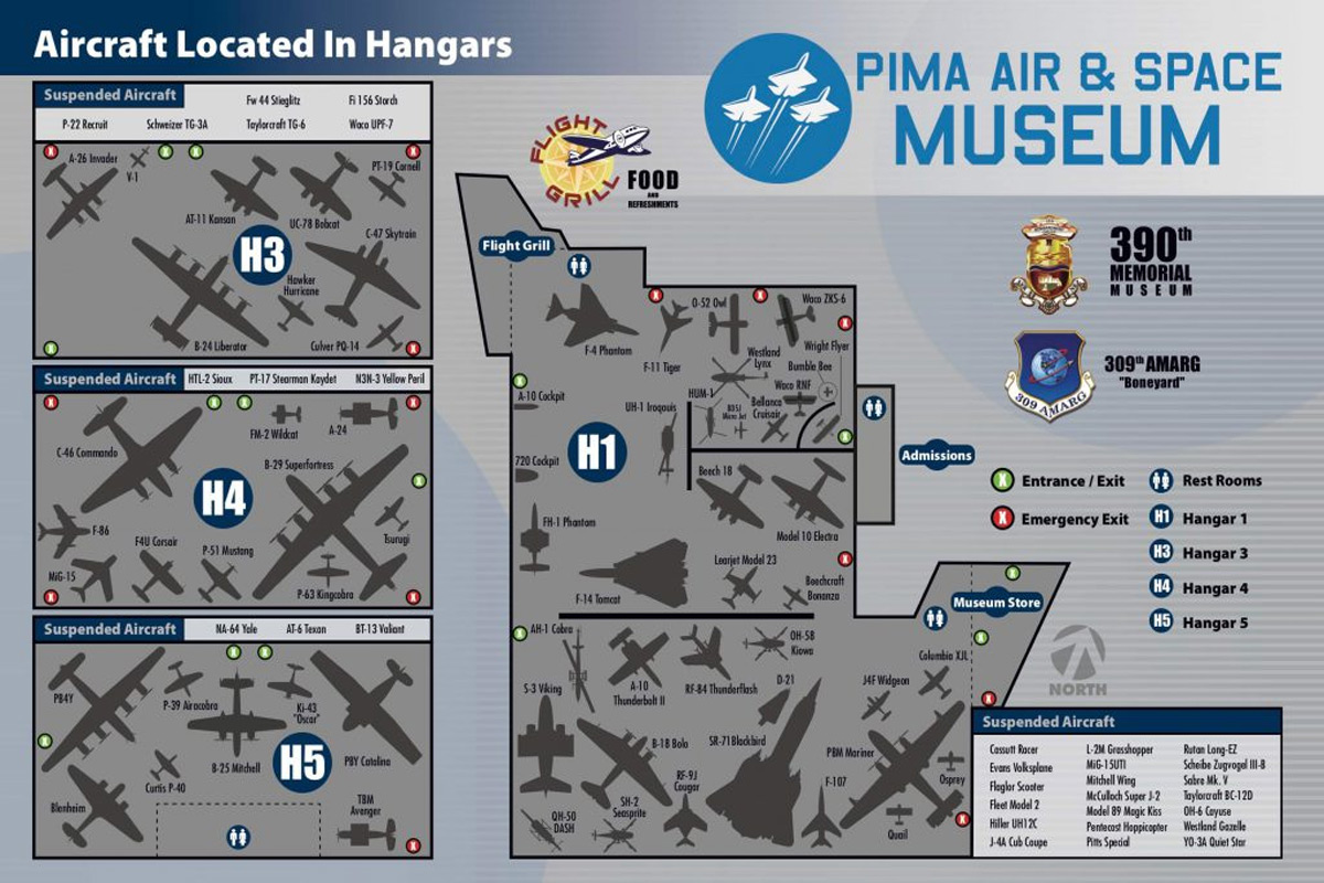 Museum Map Pima Air & Space Museum