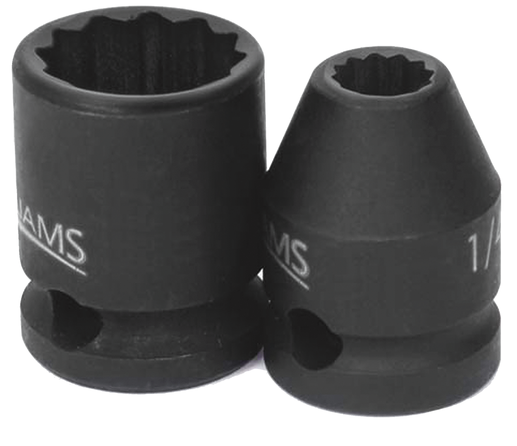 3/8" Drive Shallow Impact Sockets, 12 Point, SAE