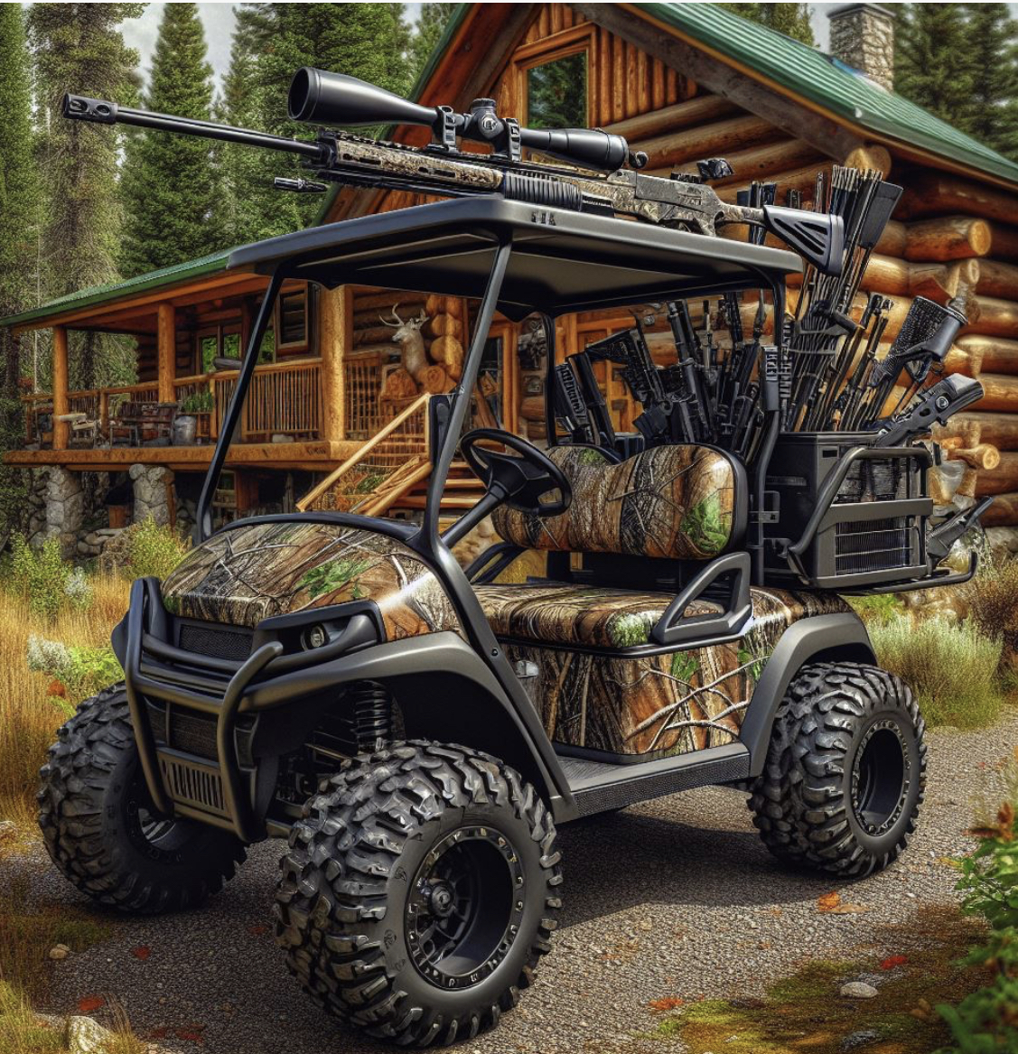 Custom Hunting Golf Carts Customizations and Features