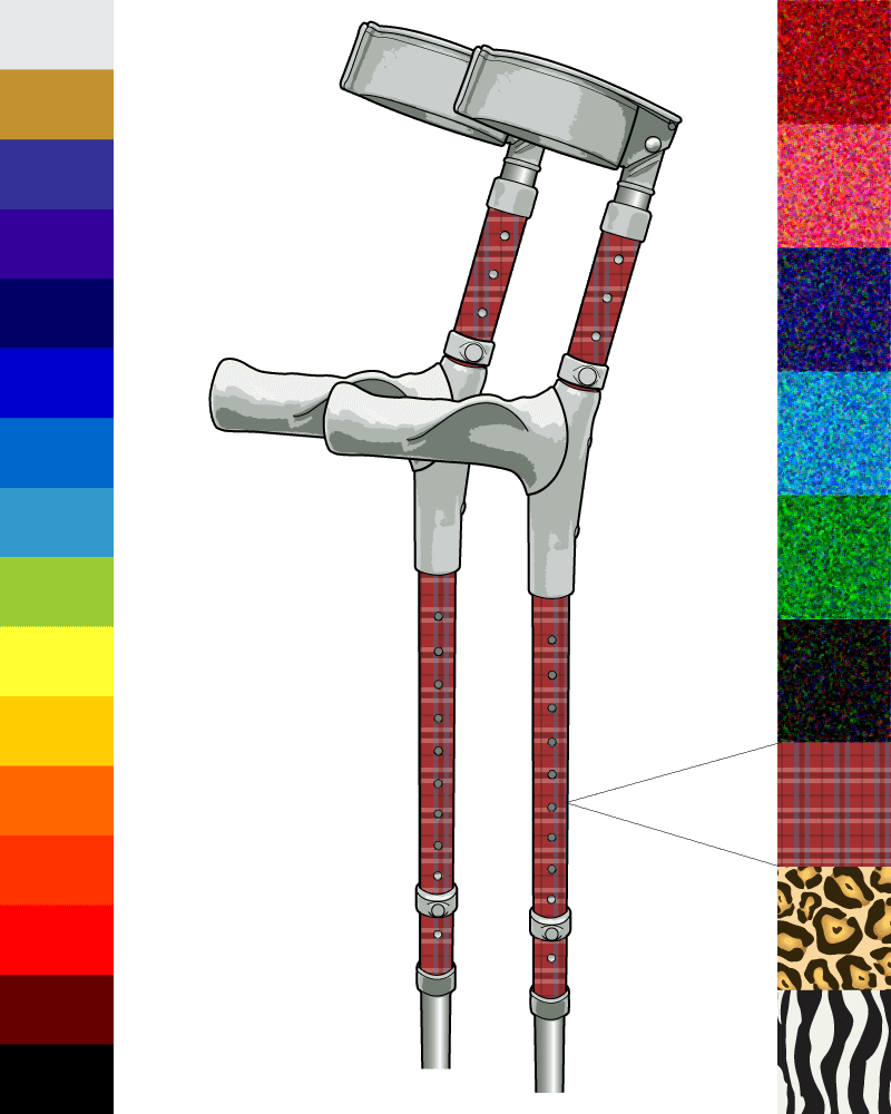 Custom Ergonomic Crutches Funky Walking Aids Pimp Mobility