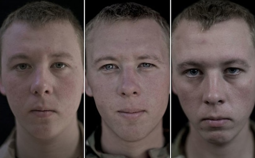 Veterans' Faces Before, During, and After War
