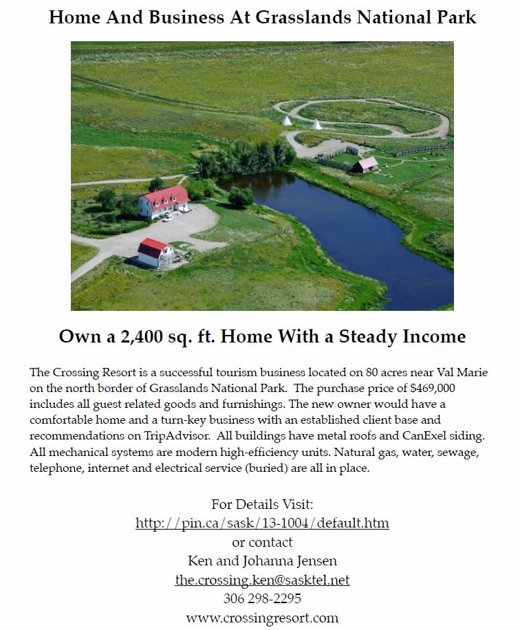 For Sale by Owner Crossing Resort, Southwest SK www.pin.ca/sask/131004