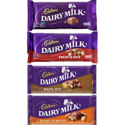 Cadbury Dairy Milk 4 Assorted Bars