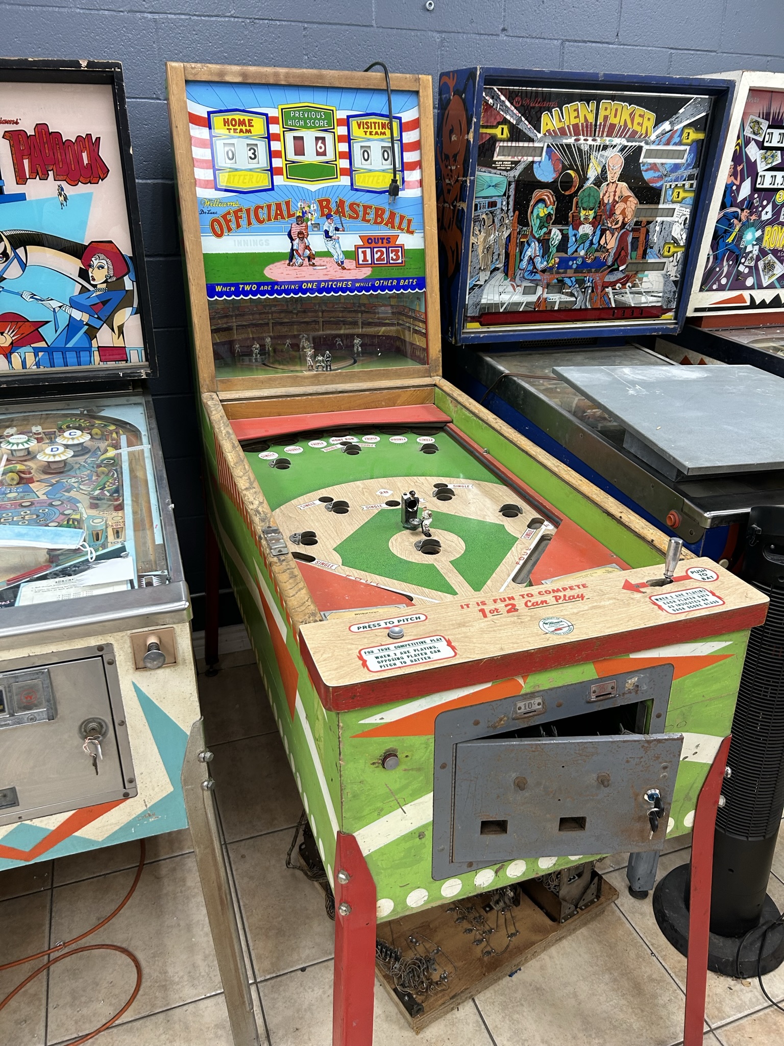 Official Baseball baseball Pinball Machine Pinballcop