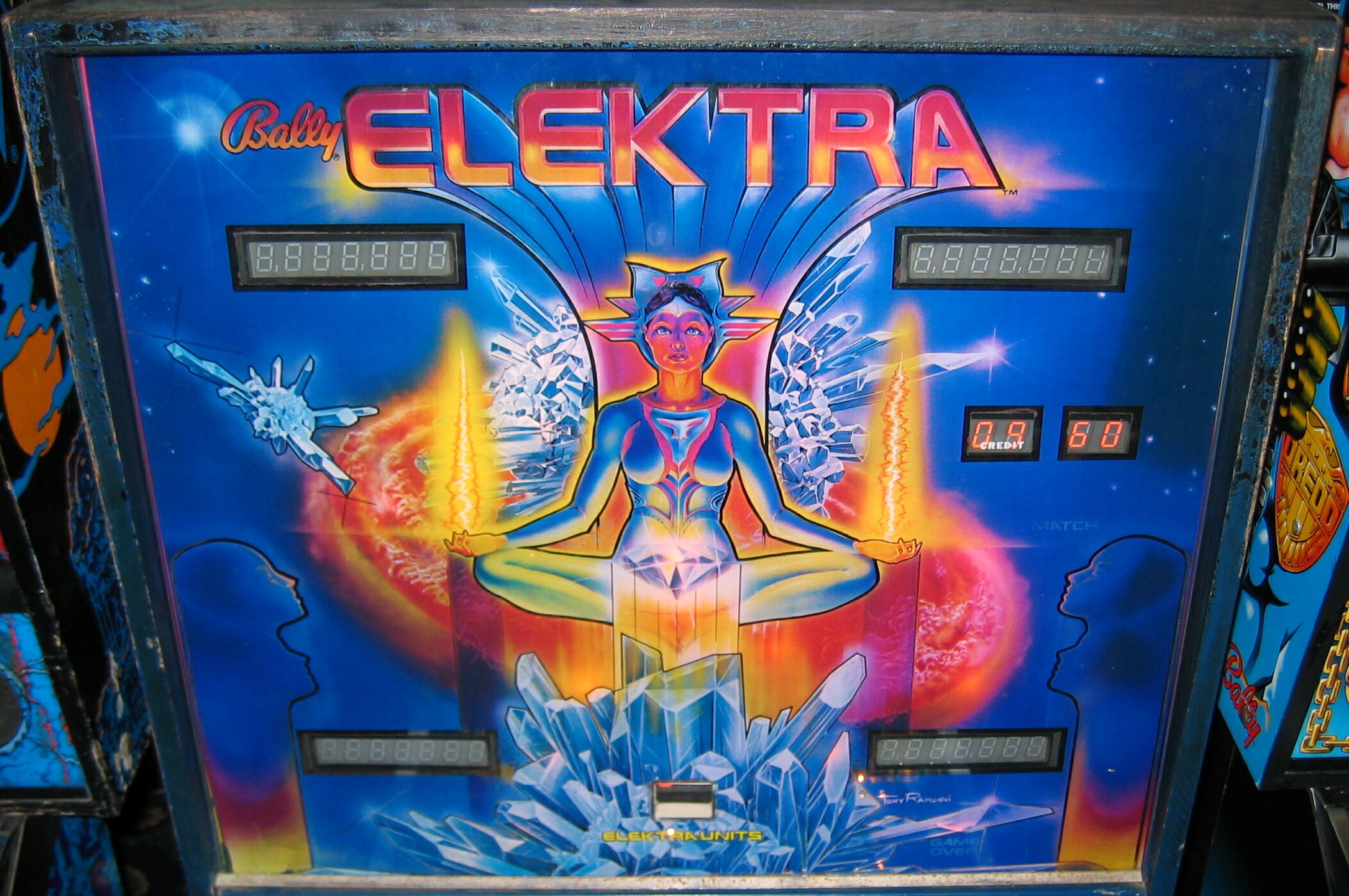 Elektra (Bally, 1981) Backglass Pinball Nirvana