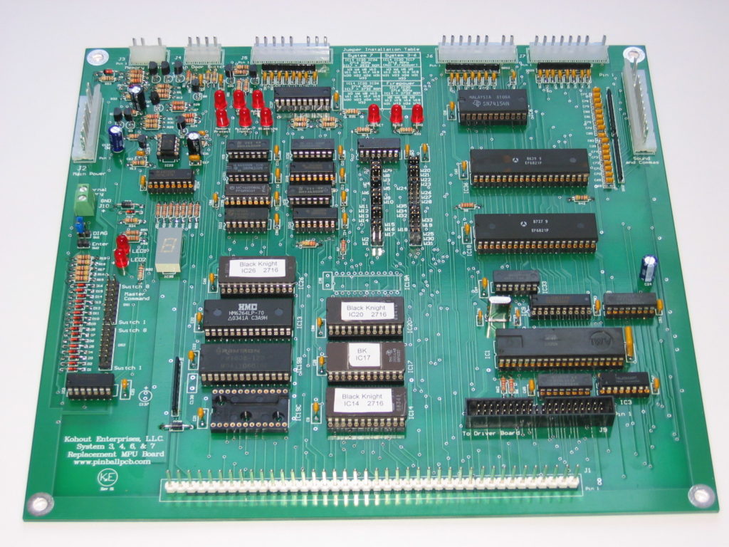 Main (MPU) Board => System 3 thru 7 Pinball PCB