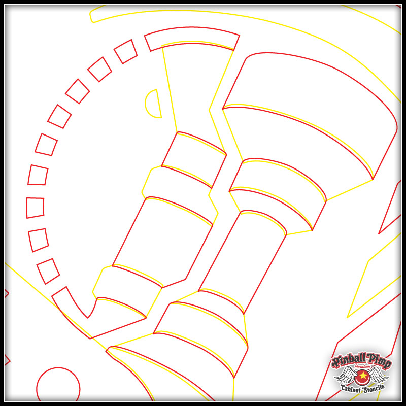 Williams PINBOT Pinball StencilsPinball Pimp Stencils