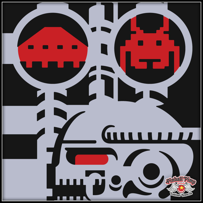 bally space invaders Pinball StencilsPinball Pimp