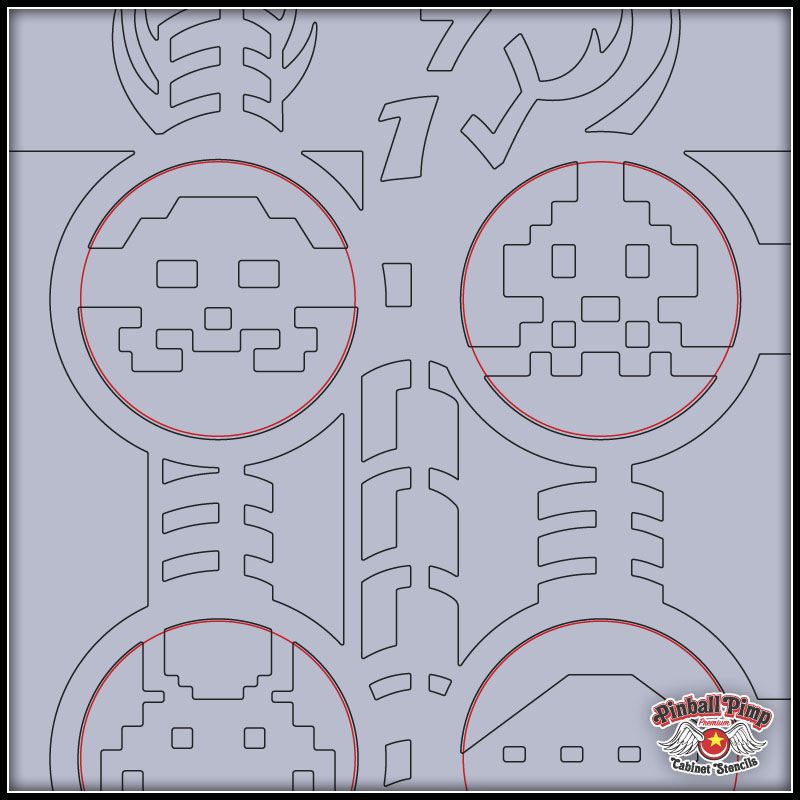 bally space invaders Pinball StencilsPinball Pimp Stencils