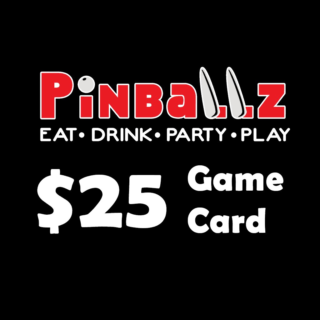 25 Pinballz Game Card Pinballz