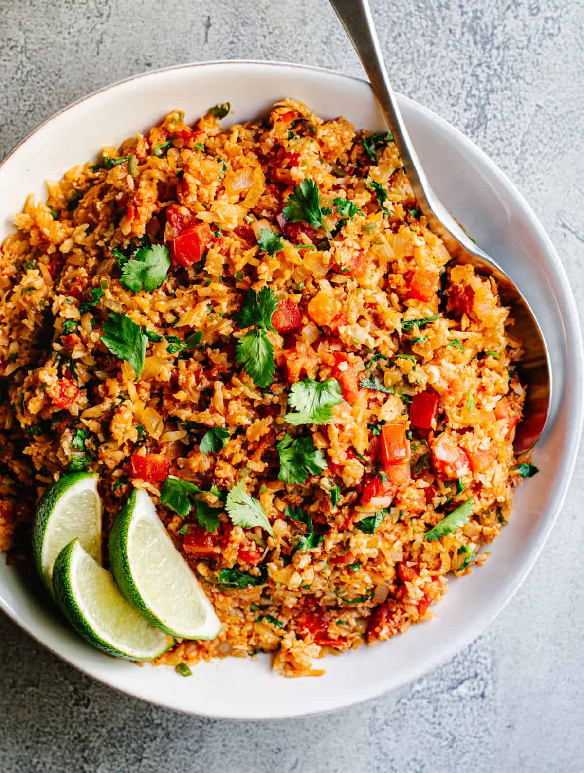 Easy Mexican Cauliflower Rice (30 minutes!) Pinch and Swirl