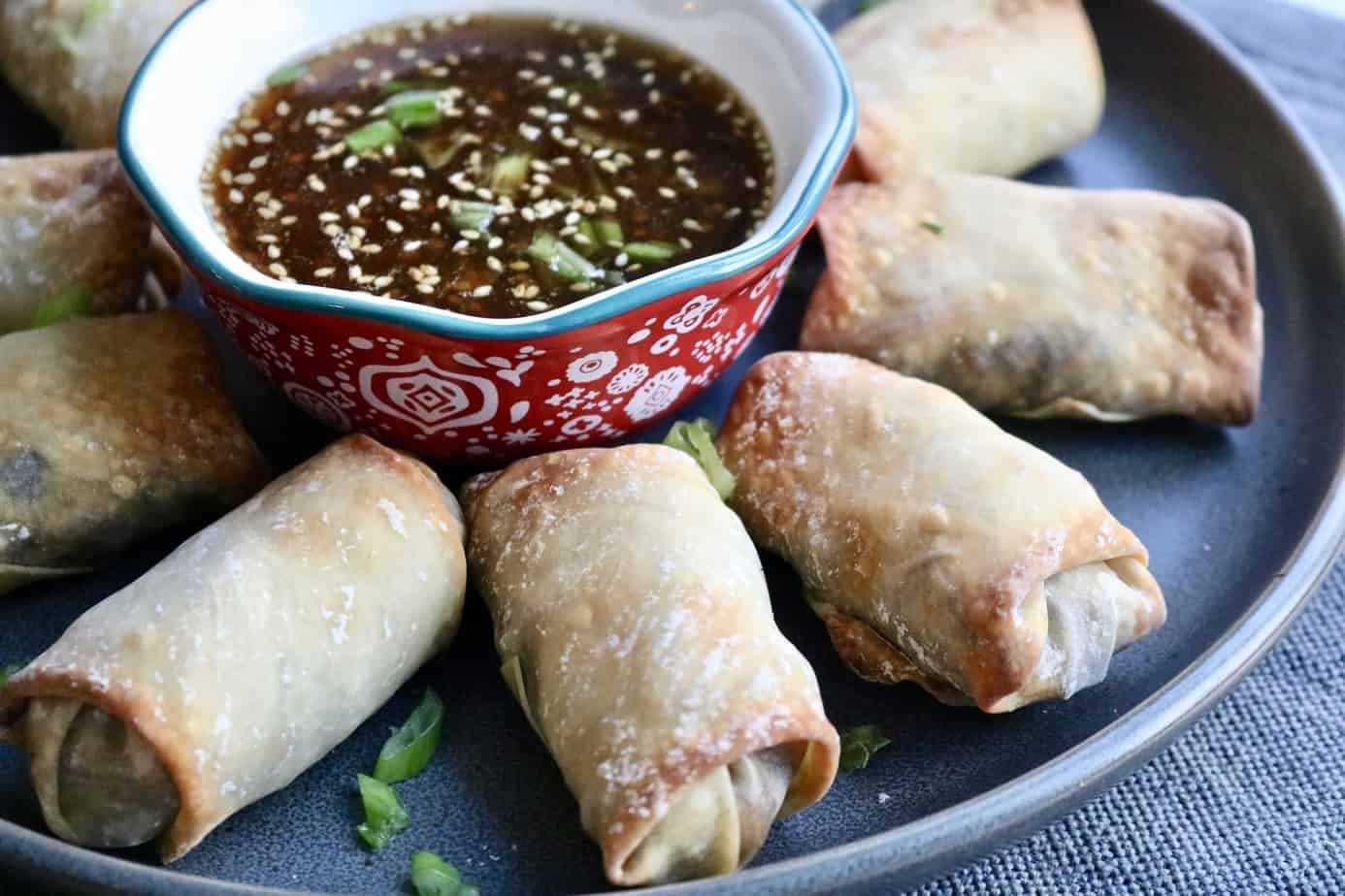 Veggie Egg Rolls with Tofu Easy Vegetarian Recipe Pinch Me Good