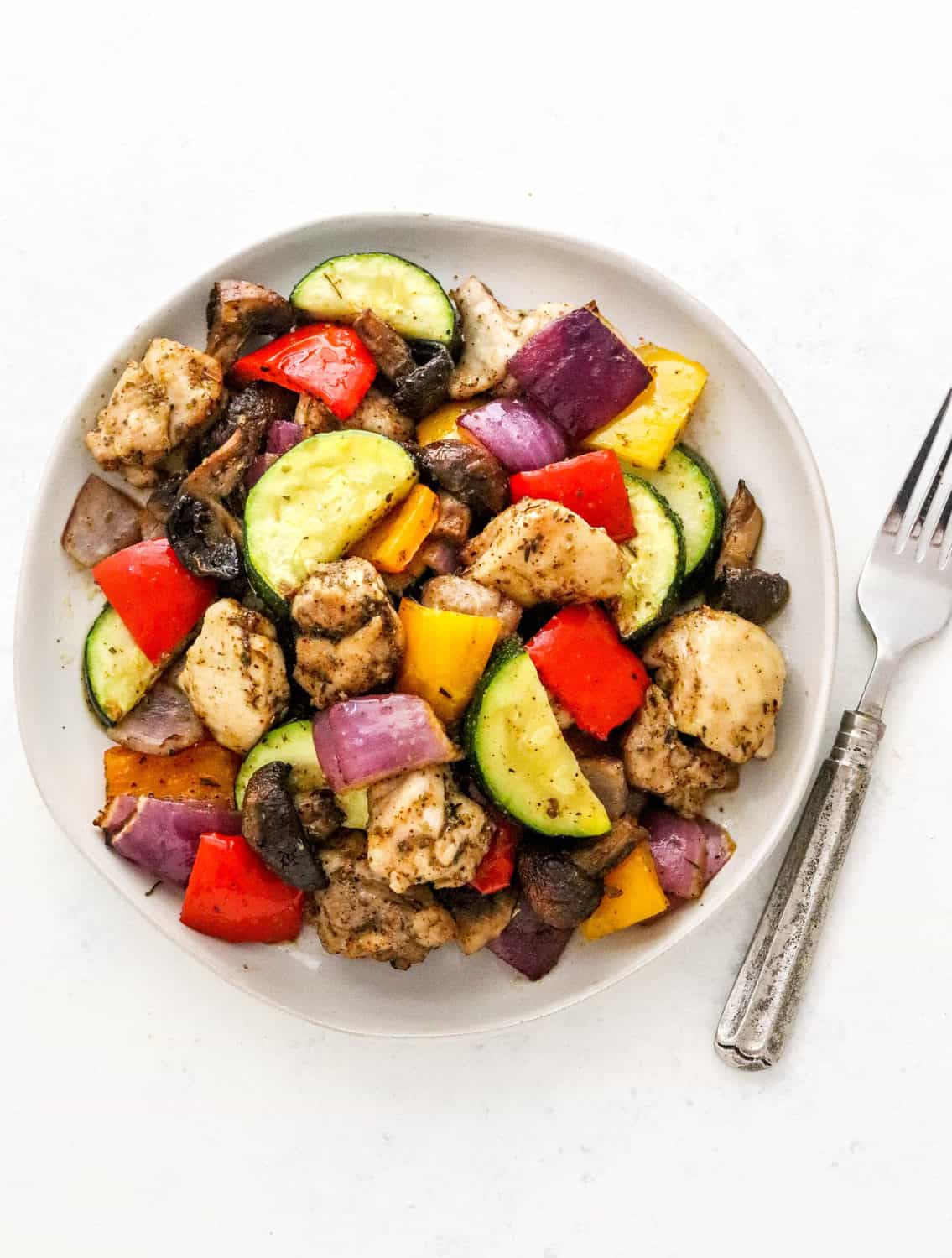 10 minute Roasted Chicken and Vegetables Air Fryer Recipe Pinch Me Good