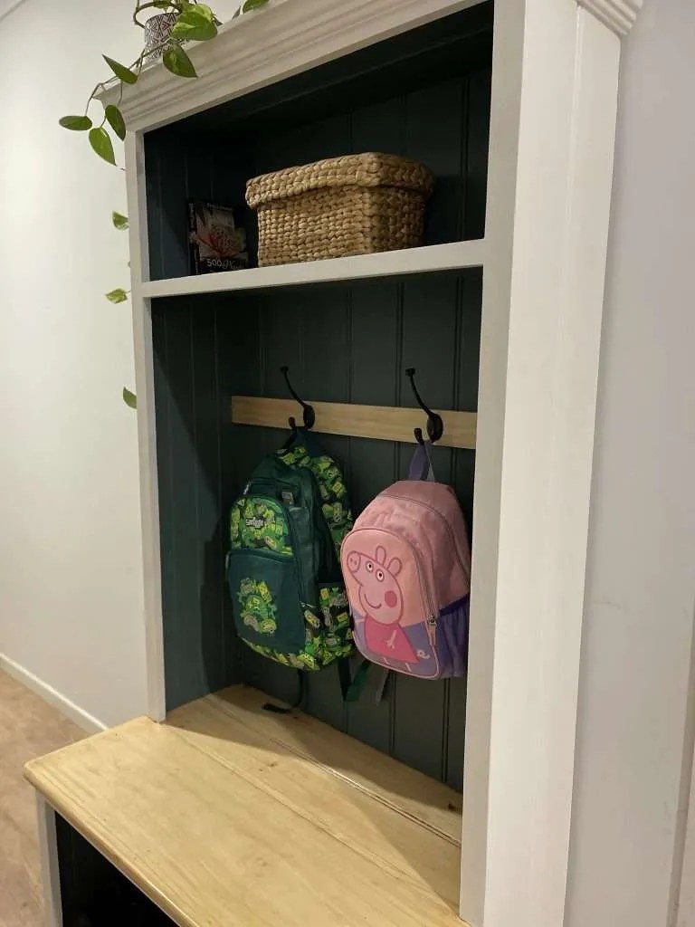 How to repurpose a bookshelf into a hall tree Pinch of Aloha