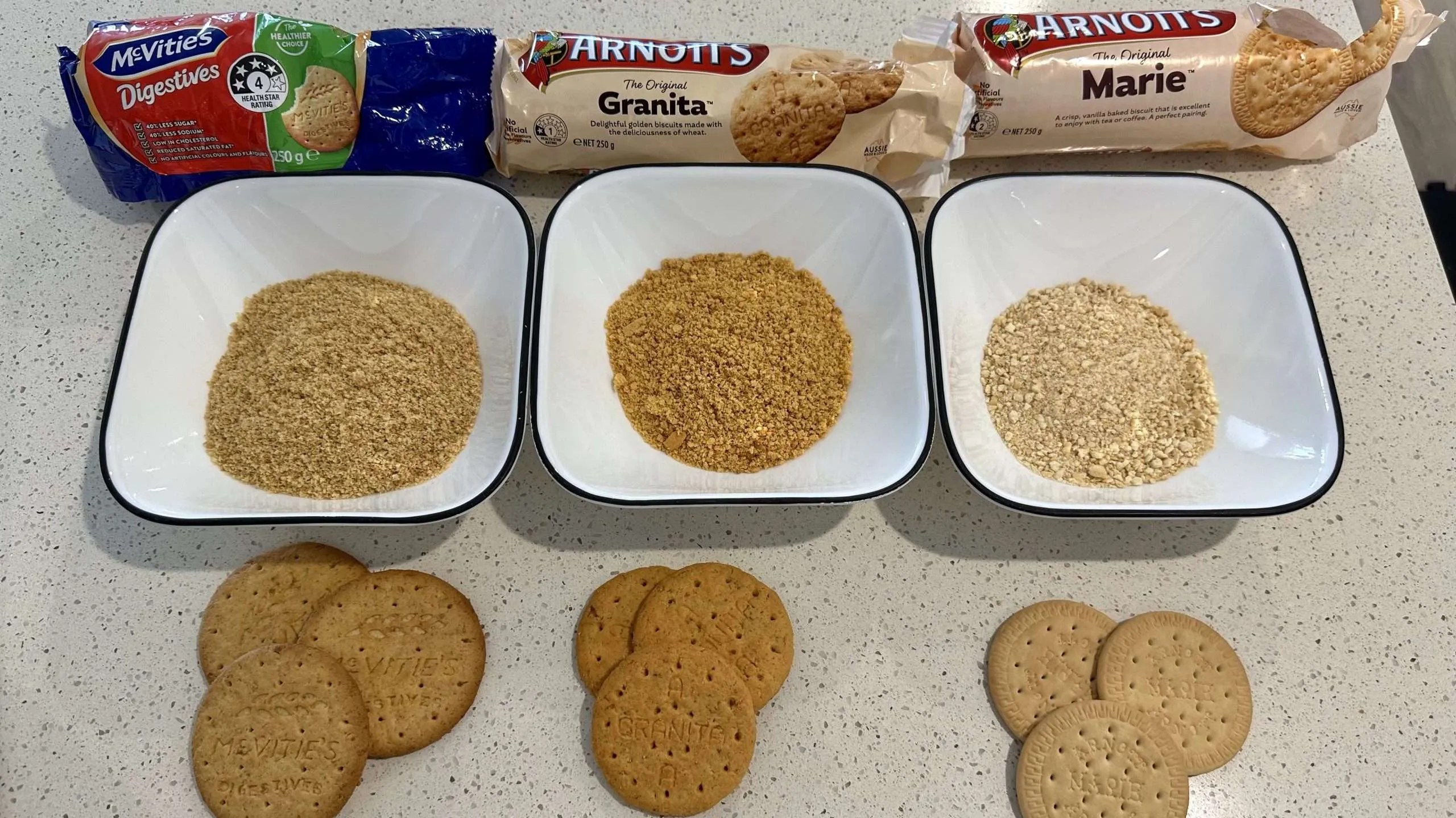 Mock Graham Cracker Crust (Digestive or Granita Biscuits) Pinch of Aloha