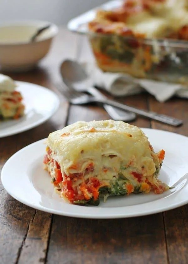Veggie Alfredo Lasagna Pinch of Yum