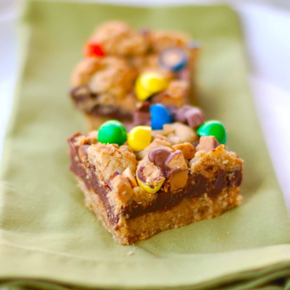 Candy Fudge Bars Recipe Pinch of Yum