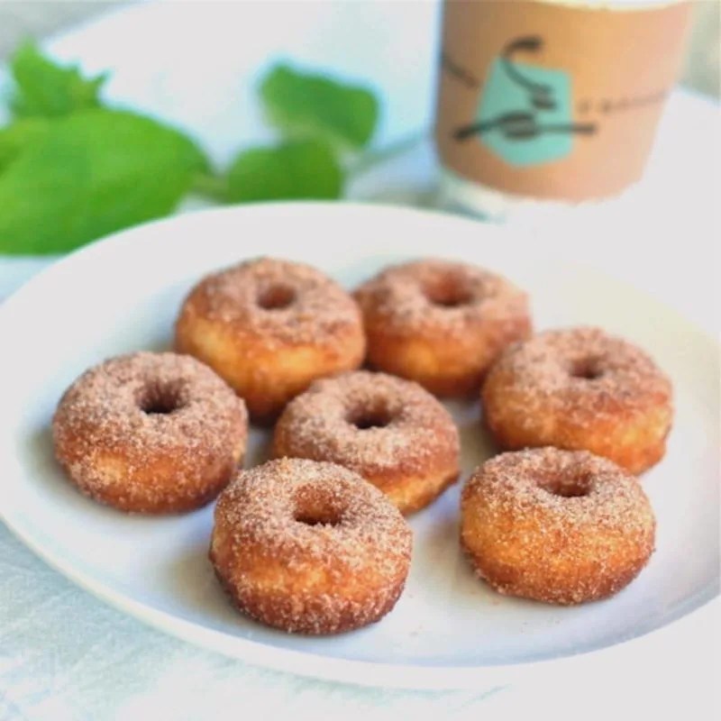 Cinnamon Sugar Mini Donuts Recipe Pinch of Yum