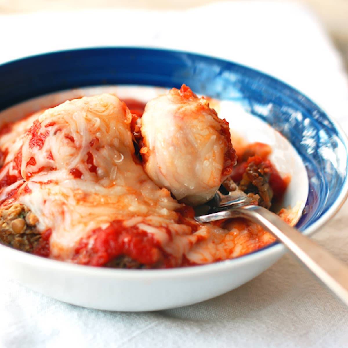Cheesy Meatless Meatballs with Marinara Recipe Pinch of Yum