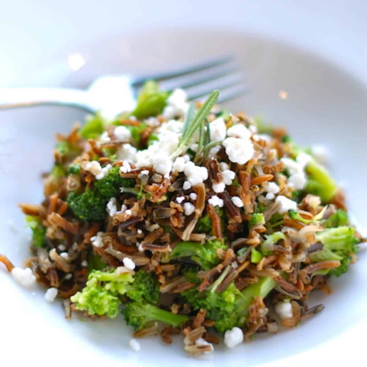 Rosemary Goat Cheese Wild Rice Recipe Pinch of Yum