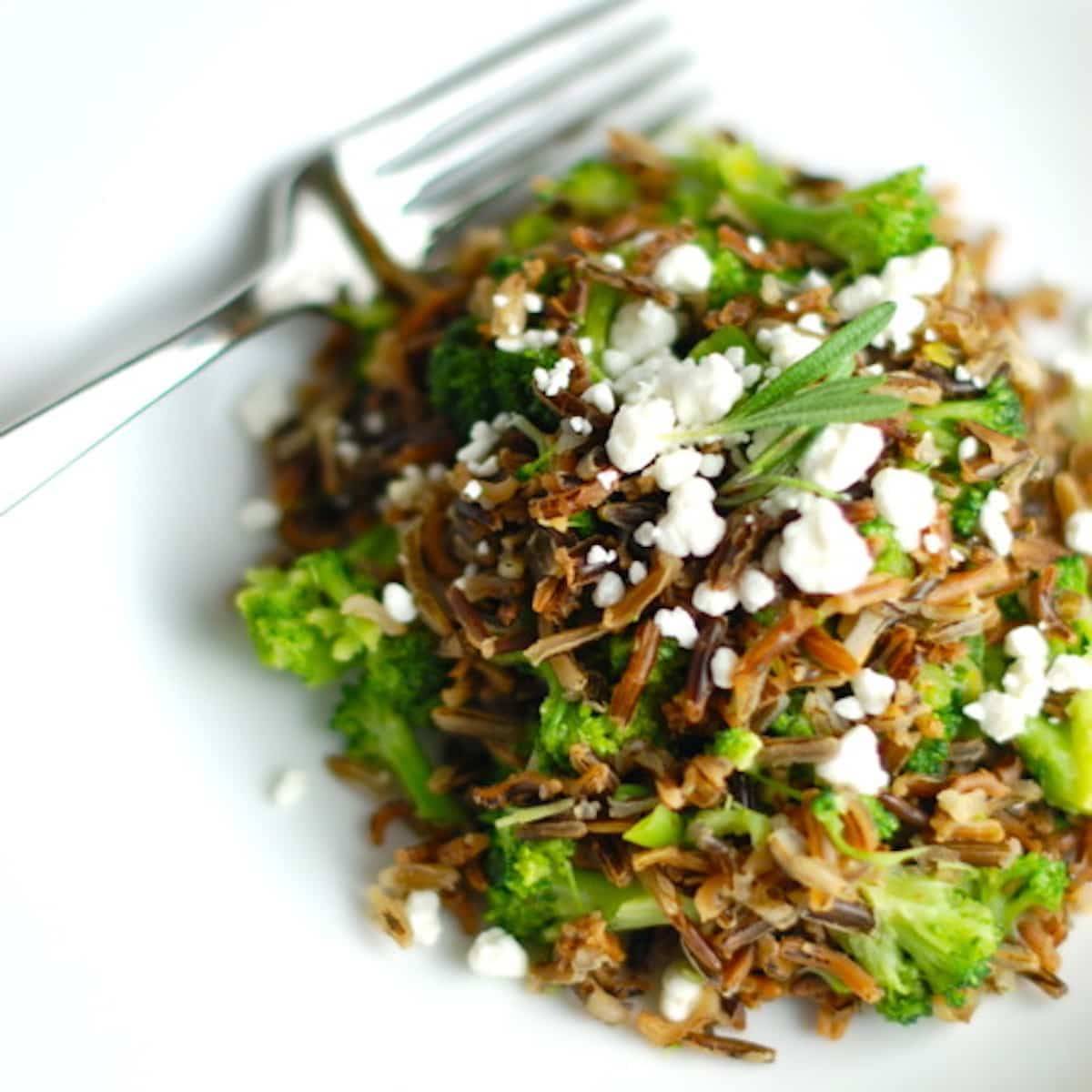 Rosemary Goat Cheese Wild Rice Recipe Pinch of Yum