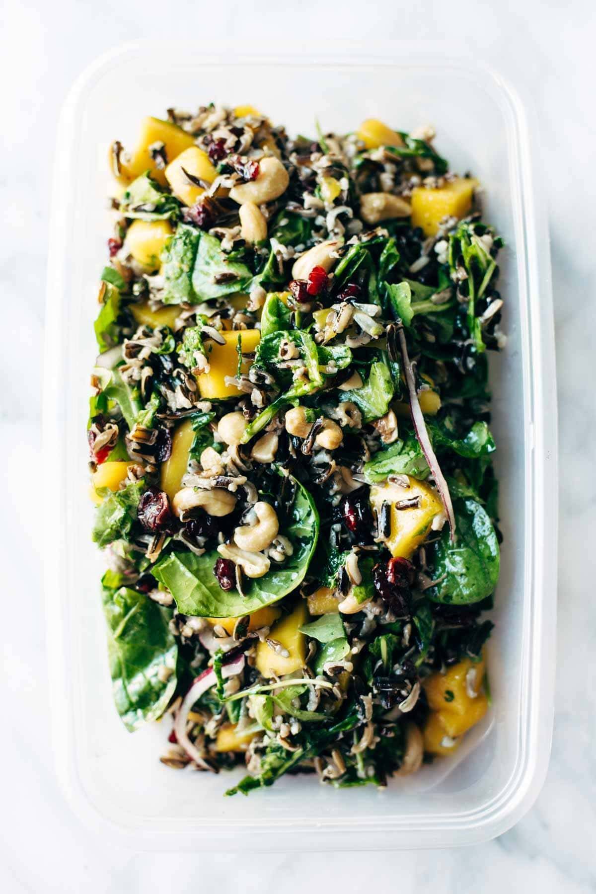 Thanksgiving Salad with Wild Rice and Lemon Dressing Recipe Pinch of Yum