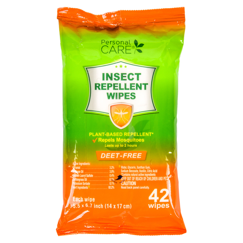 PERSONAL CARE INSECT REPELLENT WIPES 42 CT Pinecone Distribution Inc.