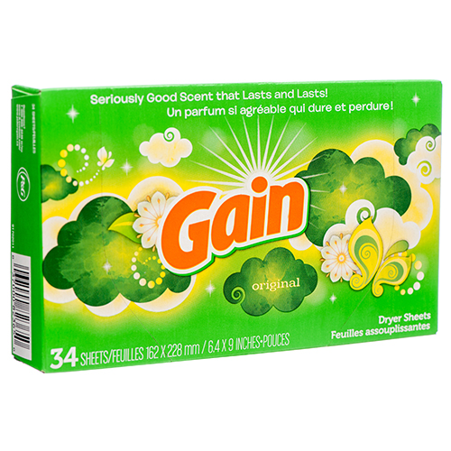 GAIN DRYER SHEETS ORIGINAL 34 CT Pinecone Distribution Inc.