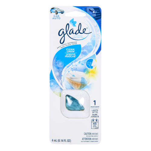 GLADE CAR AIR FRESHNER CLEAN LINEN Pinecone Distribution Inc.