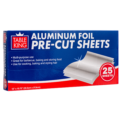 TABLE KING ALUMINUM FOIL PRECUT SHEETS 25CT ULTRA DUTY Pinecone