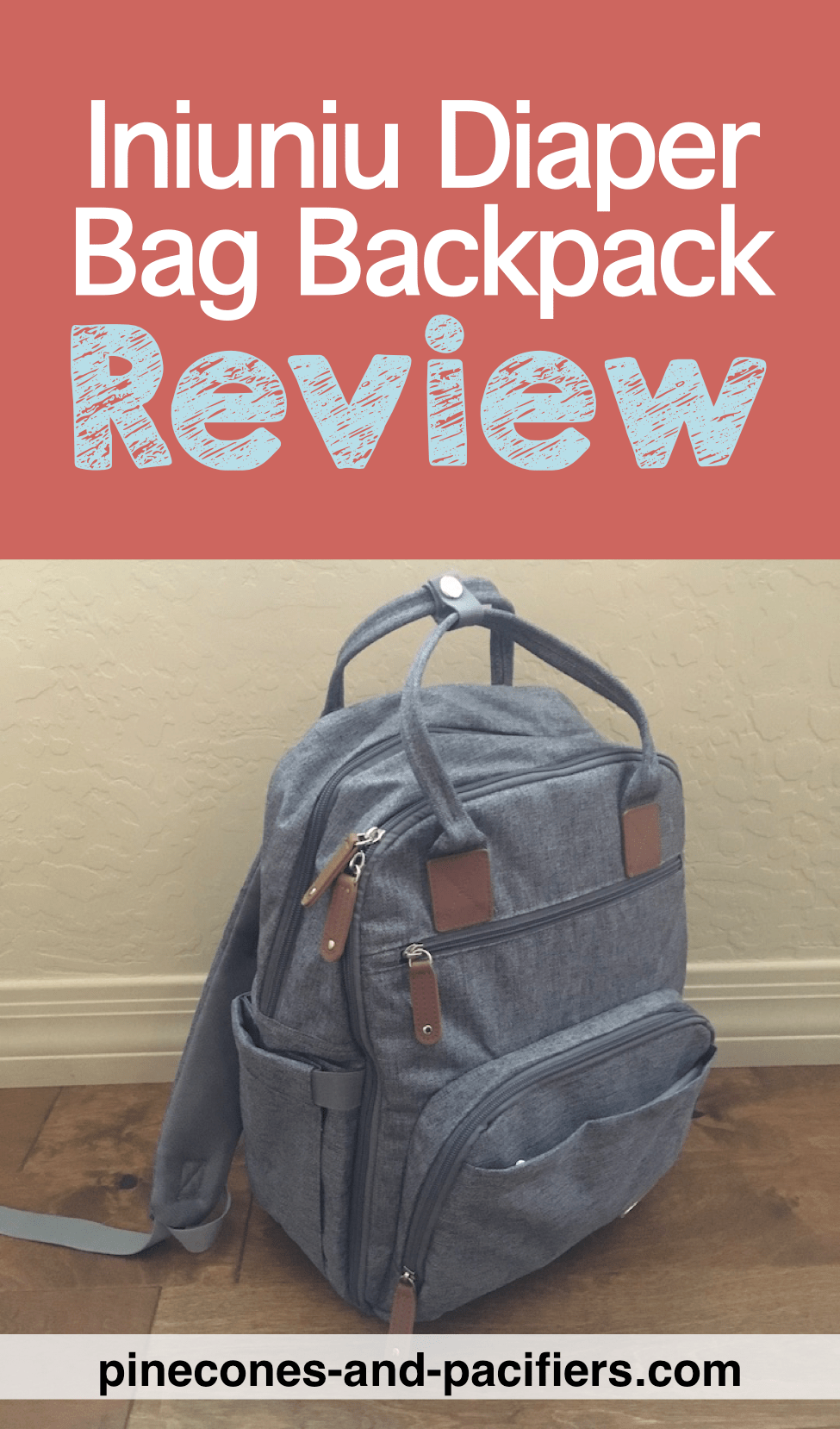 Iniuniu Diaper Bag Backpack Review Pinecones & Pacifiers