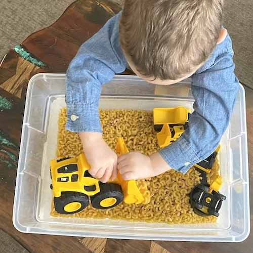 Fun Noodle Sensory Activity for Toddlers Pinecones & Pacifiers