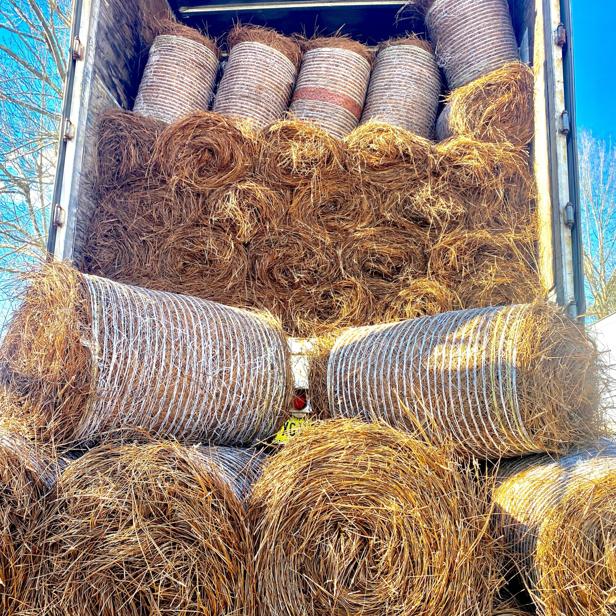 Long Needle Pine Straw Rolls Fast Marietta Delivery