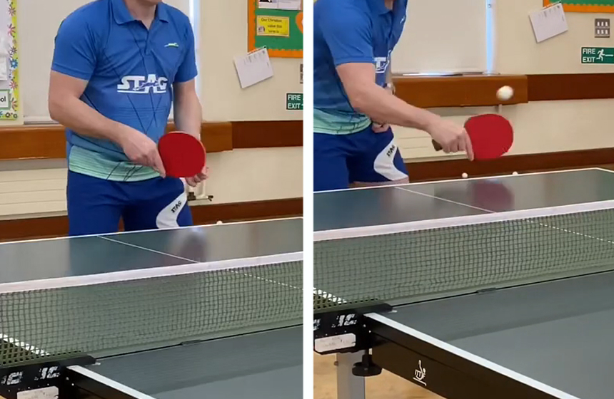 Chop Block in Table Tennis