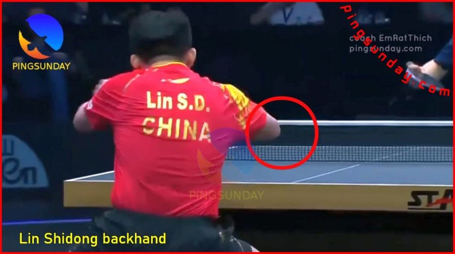 Backhand de Lin Shidong vs backhand de Fan Zhendong PingSunday
