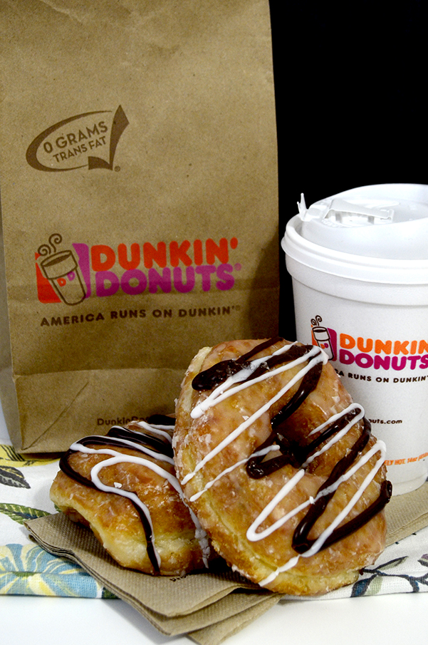 Chocolate Fudge Croissant Donut Pink Cake Plate