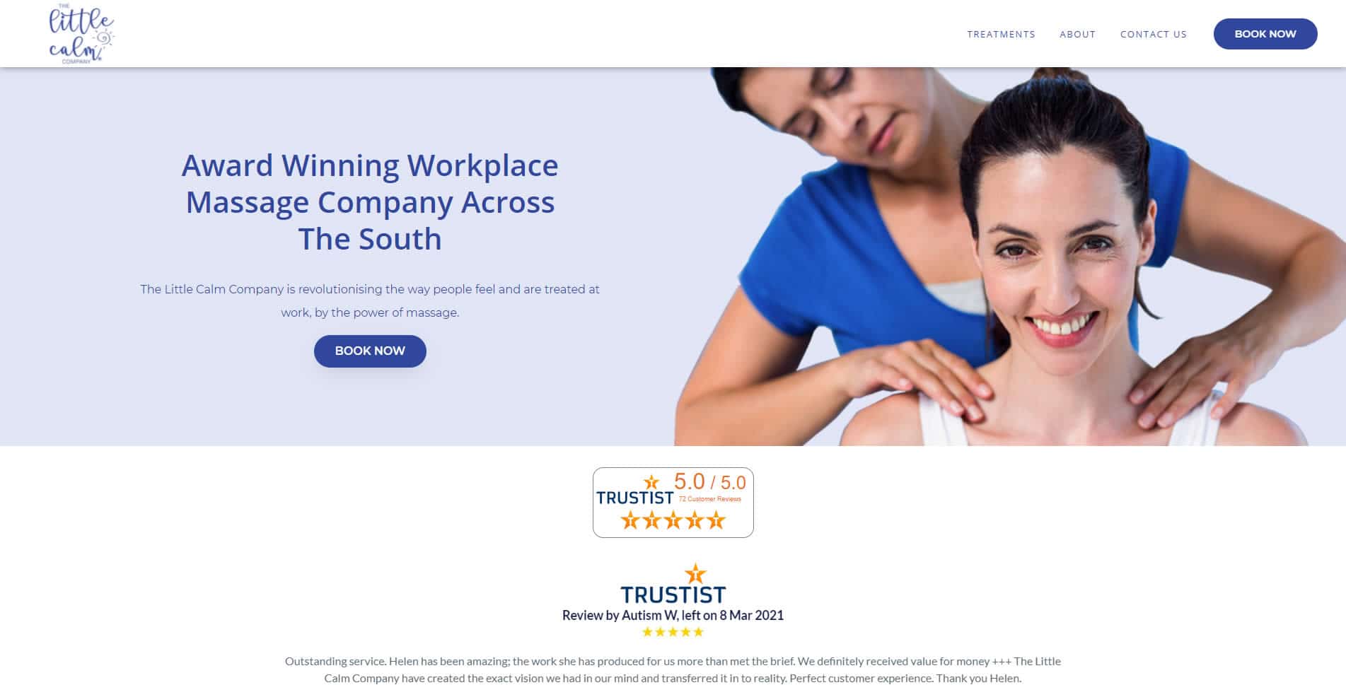 The Little Calm Company Pink Fin Ltd site Design Hampshire and