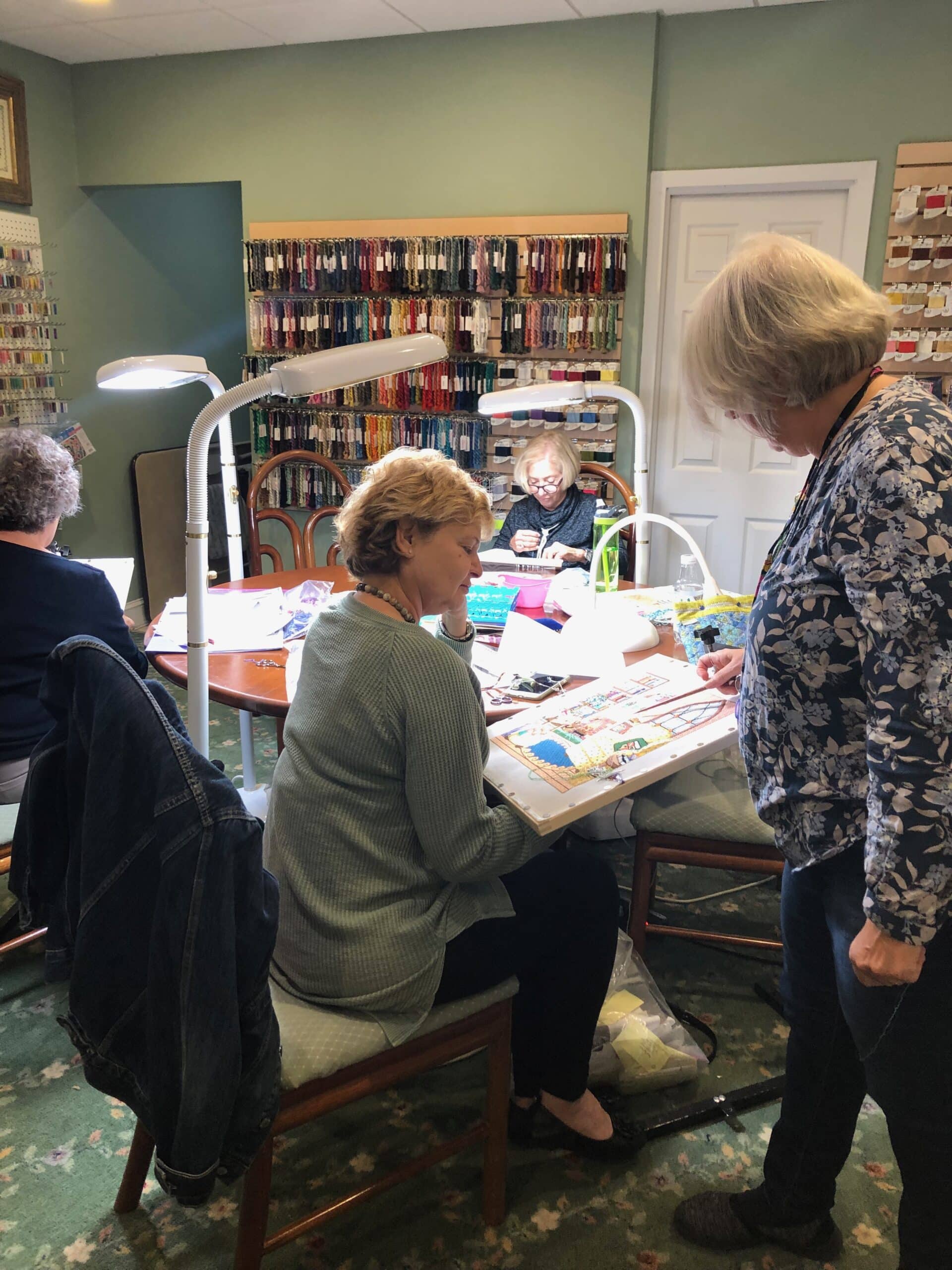 Stitch by Stitch Needlepoint Gallery; Larchmont, NY Pink Imperfection