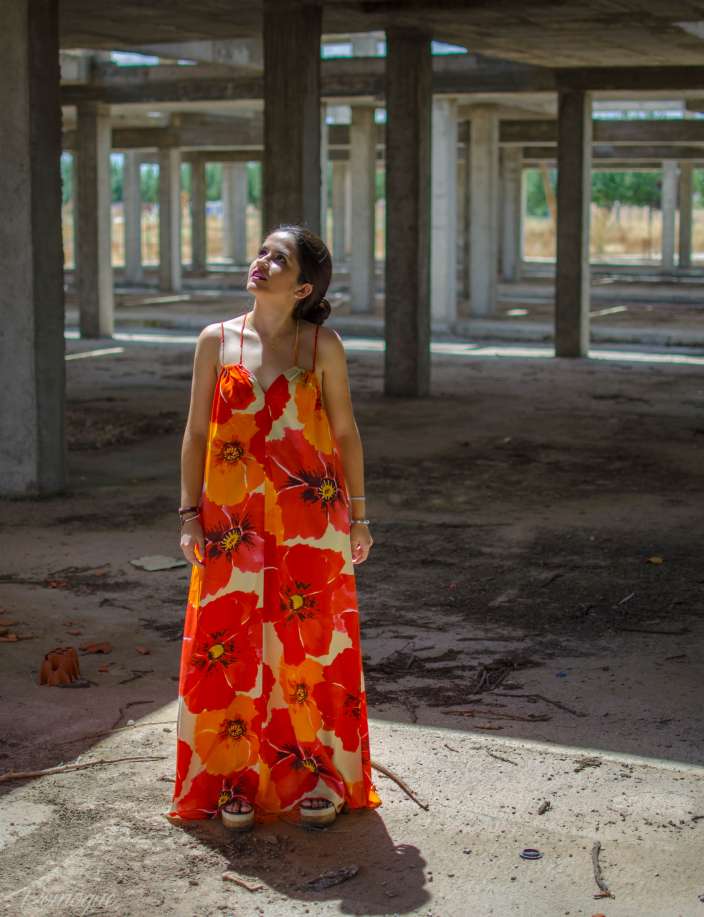 Vestido flores mango - Pink Lovely